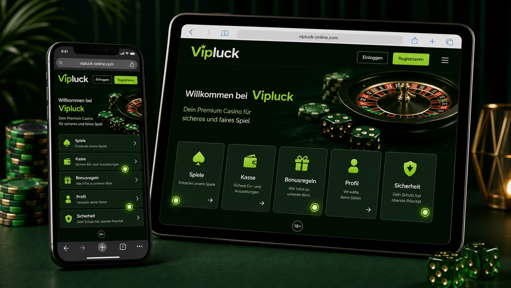 Vipluck auf mobilen Geräten